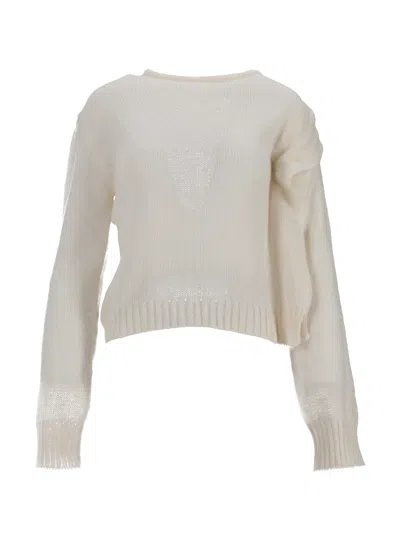 Niccolò Pasqualetti Nota Sweater Kid Mohair Yarn In White