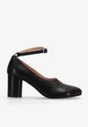Niccolò Pasqualetti Obliqua 70 Leather Pumps In Black