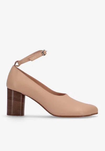 NICCOLÒ PASQUALETTI OBLIQUA 70 LEATHER PUMPS