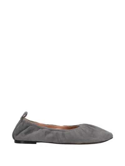 Niccolò Pasqualetti Obliqua Ballet Flats In Gray