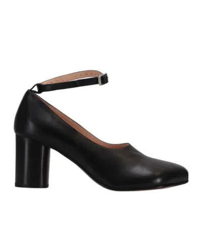 Niccolò Pasqualetti Obliqua Block Heel Pumps In Black