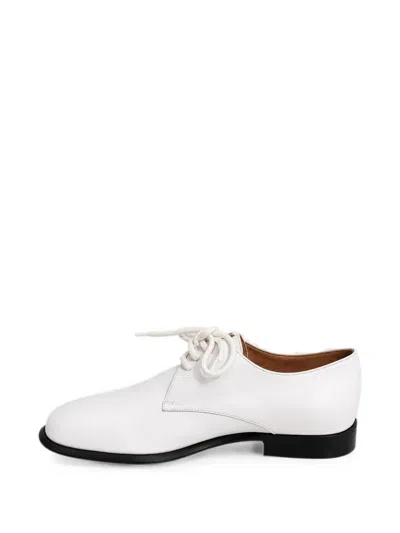 Niccolò Pasqualetti Obliqua Derby Shoes In White