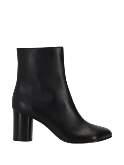 Niccolò Pasqualetti Obliqua Leather Ankle Boots In Black