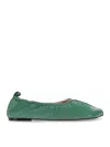 Niccolò Pasqualetti Obliqua Soft Ballerinas - Calfskin Leather In Green