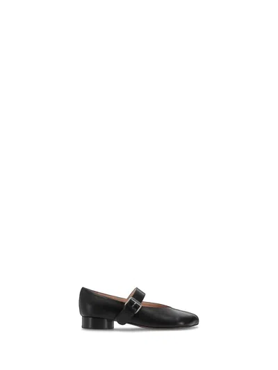 NICCOLÒ PASQUALETTI NICCOLÒ PASQUALETTI OBLIQUA STRAP BALLERINAS - CALFSKIN LEATHER