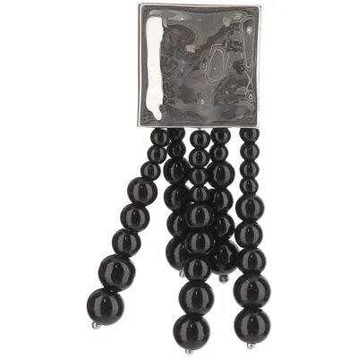Niccolò Pasqualetti Onyx-embellished Sterling Silver Medusa Earring