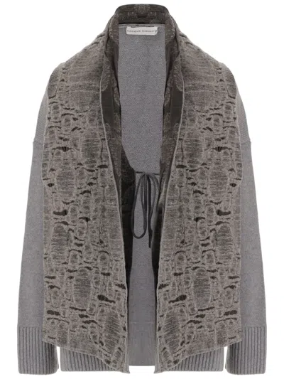 Niccolò Pasqualetti Open-front Wool And Cashmere Sweater With Embroidered Shawl In Multi