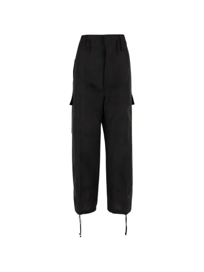 Niccolò Pasqualetti Panelled Drawstring Pants In Black