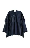 Niccolò Pasqualetti Pannello Ruffled Top In Blue