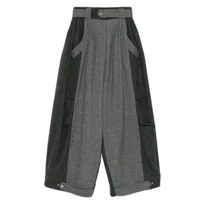 NICCOLÒ PASQUALETTI PANTS GRAY, WHITE