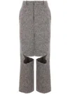 Niccolò Pasqualetti Eolico Skirt Trousers In Light Gray