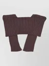 Niccolò Pasqualetti Parte Wool Yarn Rectangular Knit Scarf In Brown