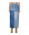 Niccolò Pasqualetti Blue Patta Denim Maxi Skirt