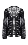 Niccolò Pasqualetti Perline Knit Cotton Cardigan In Black