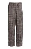 Niccolò Pasqualetti Piega Patchwork Suede Balloon Pants In Grey