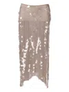 Niccolò Pasqualetti Pinna Sequined Midi Skirt In Beige