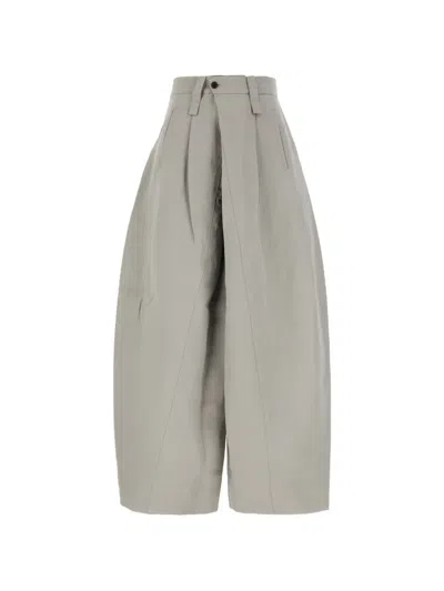 Niccolò Pasqualetti Pleated Wide-leg Trousers In Gray
