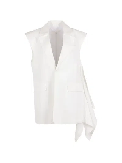 Niccolò Pasqualetti Pocket Drape Gilet In White