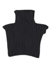 Niccolò Pasqualetti Ribbed Turtleneck Shrug In Black