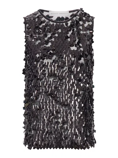 Niccolò Pasqualetti Sequined Tank Top In Multi