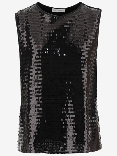 Niccolò Pasqualetti Sequin-embellished Tank Top In Black