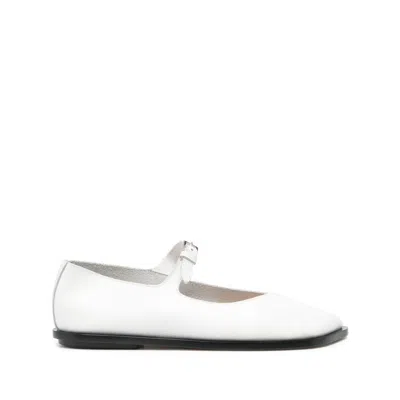 Niccolò Pasqualetti Lea Leather Ballerina Shoes In White