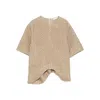 Niccolò Pasqualetti Onda Textured Short-sleeve Top In Brown