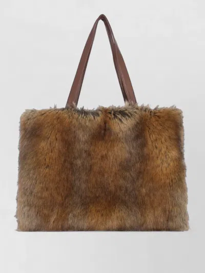 Niccolò Pasqualetti Tote Bag Dual Handles Faux Fur Exterior
