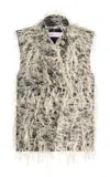 Niccolò Pasqualetti Vogatore Embroidered Silk Vest In Black,white