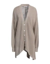 Niccolò Pasqualetti Asymmetric Knitted Cardigan In Beige