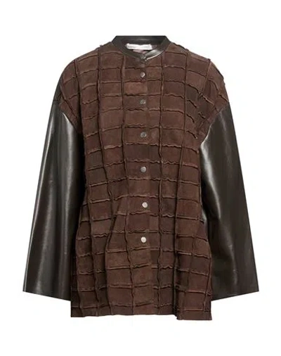 Niccolò Pasqualetti Woman Jacket Dark Brown Size Xs Lambskin