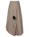 Niccolò Pasqualetti Woman Midi Skirt Taupe Size S Wool In Grey