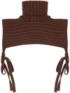 Niccolò Pasqualetti Wool Roll-neck Shrug In Dark Brown