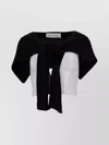 Niccolò Pasqualetti Wool Yarn Knotted Short Sleeve Scarf In Black
