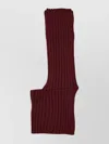 Niccolò Pasqualetti Wool Yarn Scarf Deep V-neck Design In Burgundy