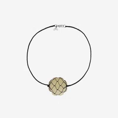 Niccolò Pasqualetti Wrapped Alabaster Flower Necklace In Ivory