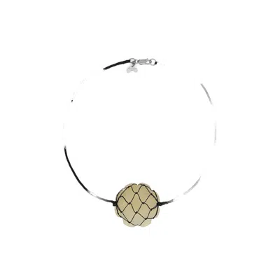 Niccolò Pasqualetti Wrapped Flower Necklace In Silver