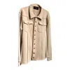 Nice Breed Neutrals Cream Button Up Sweatshirt In White