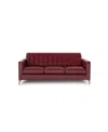 Nice Link Nataylyn 86" Sofa In Red Leather With Metal Leg In Red