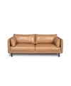 Nice Link Sofia 84" Sofa In Camel With French Seam Tailoring In Camel