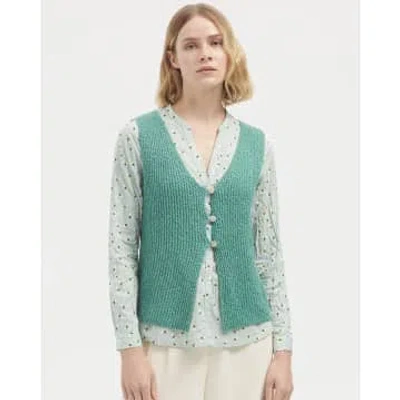 Nice Things 3 Buttons Vest In Green