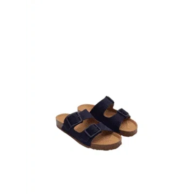Nice Things Buckles Bio Sandals In Navy 134 From In Blue