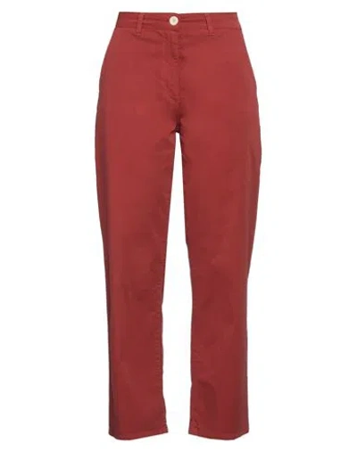 Nice Things By Paloma S. Woman Pants Brick Size 4 Cotton, Elastane In Red