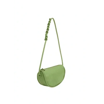 Nice Things Ecoleather Bag With Special Hanger In Green