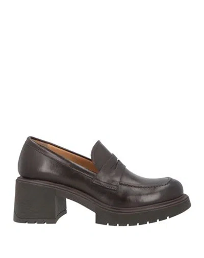 Niche Woman Loafers Dark Brown Size 8 Calfskin