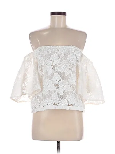 Pre-owned Nicholas 3/4 Sleeve Blouse In Ivory