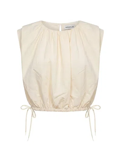 Nicholas Aila Sleeveless Crop Top In Neutral