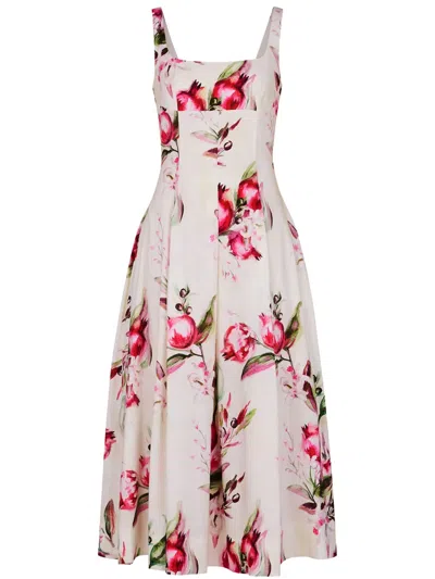 Nicholas Alexandra Midi Dress In White