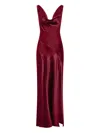 Nicholas Alfina Cowl-neck Maxi Dress In Burgundy