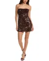 Nicholas Amaya Strapless Sweetheart Mini Dress In Red